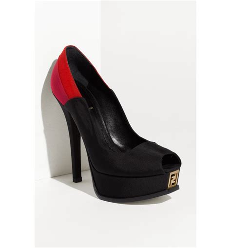 fendi black platform pumps|Fendi boots for women.